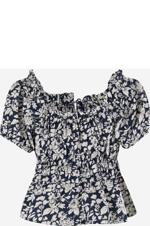 Ralph Lauren Topwear for Women Ralph Lauren Cotton Blouse With Floral Pattern
