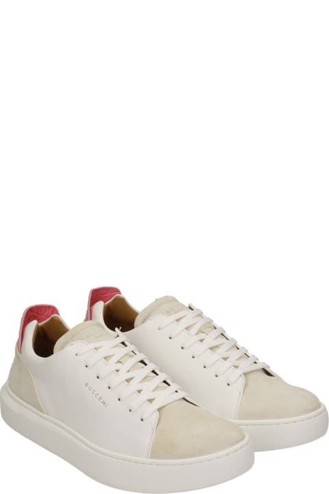 Uno Vit Sneakers In White Suede And Leather