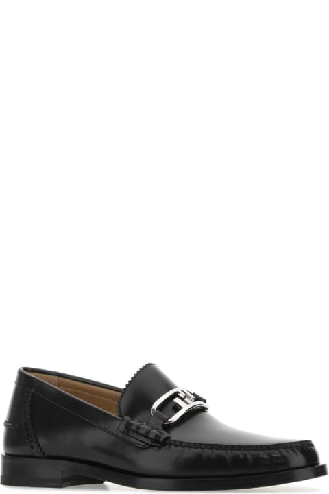 Fendi Shoes for Men Fendi Black Leather Loafers