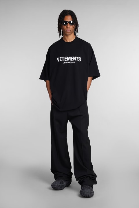 VETEMENTS Clothing for Men VETEMENTS T-shirt In Black Cotton