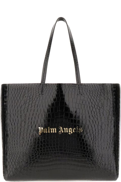 メンズ Palm Angelsのトートバッグ Palm Angels Logo Printed Large Tote Bag