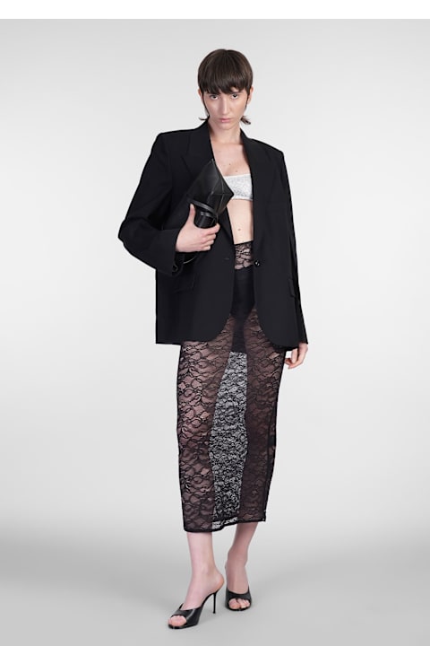 Laneus Clothing for Women Laneus Skirt In Black Polyamide