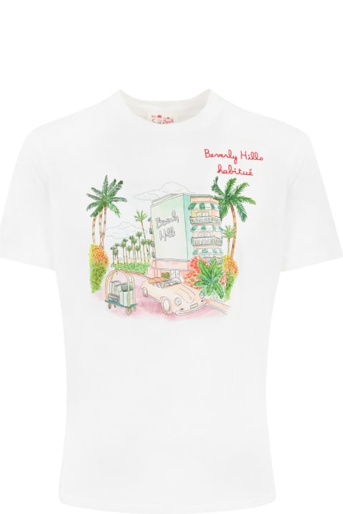 MC2 Saint Barth Topwear for Men MC2 Saint Barth T-shirt With "beverly Hills Habitue" Embroidery