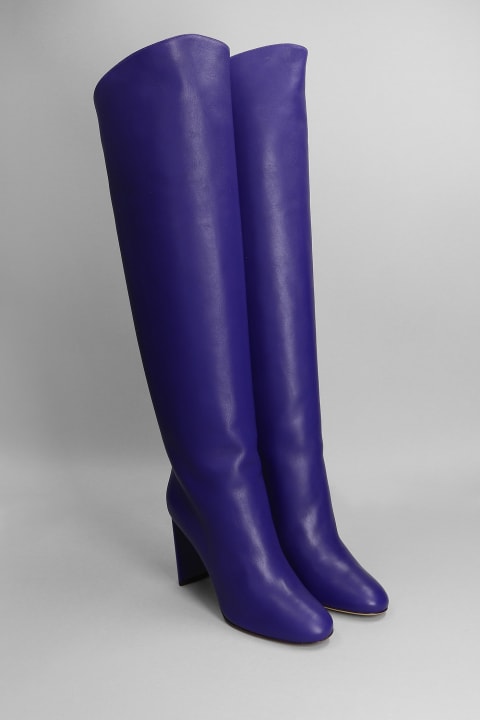Adriana High Heels Boots In Viola Leather