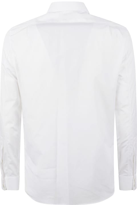 Alexander McQueen Shirts for Men Alexander McQueen Round Hem Plain Slim Shirt