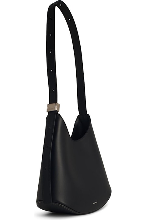 Jil Sander for Women Jil Sander 'eldorado' Black Leather Crossbody Bag