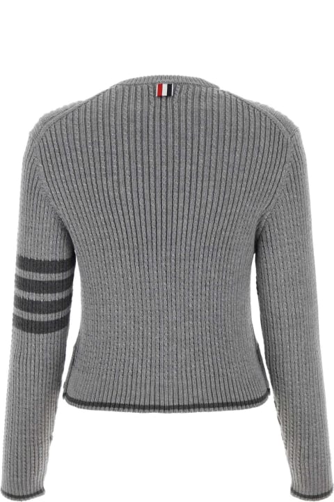 Sweaters for Women Thom Browne Grey Wool Sweater