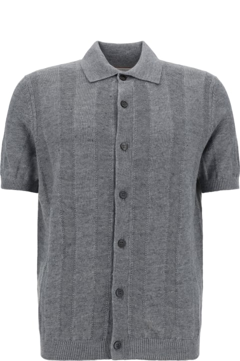 Shirts for Men Brunello Cucinelli Button-up Knitted Polo Shirt