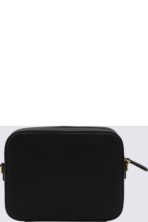 メンズ Thom Browneのバッグ Thom Browne Black Leather Crossbody Bag