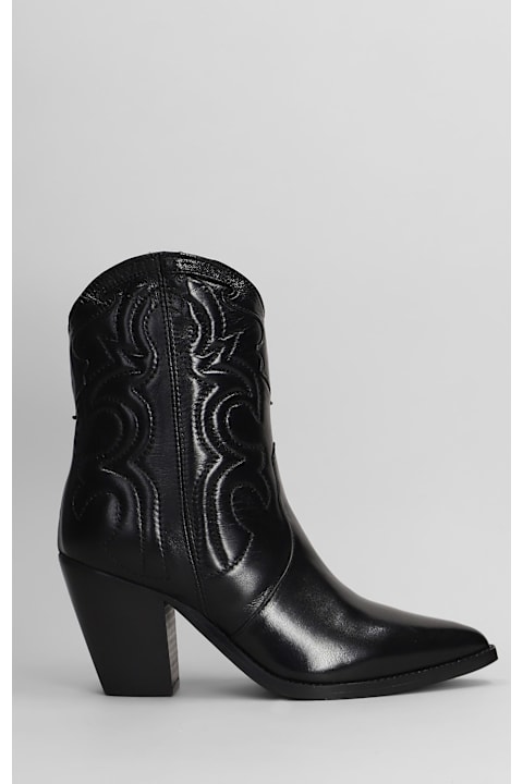 ブーツその他 Ganni Western Wide Slouchy Flat Tubular Boot GANNI // Western Wide Slouchy Flat Tubular Boot / Black