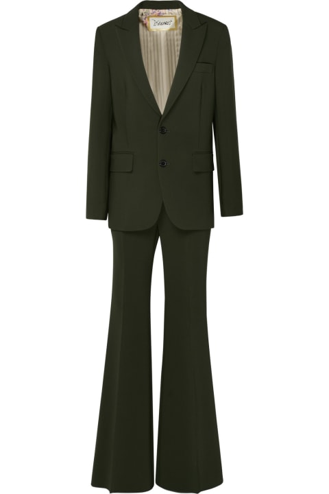 Suits for Women Dsquared2 Green Polyester Suit