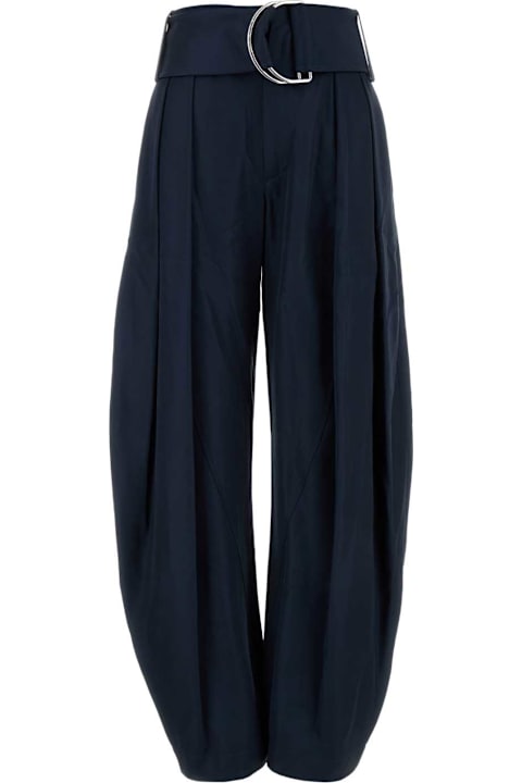 J.W. Anderson Clothing for Women J.W. Anderson Navy Blue Satin Wide-leg Pant