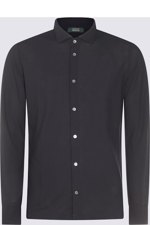 Zanone Clothing for Men Zanone Dark Blue Cotton Shirt
