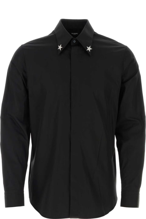 Fashion for Men Balmain Black Poplin Shirt