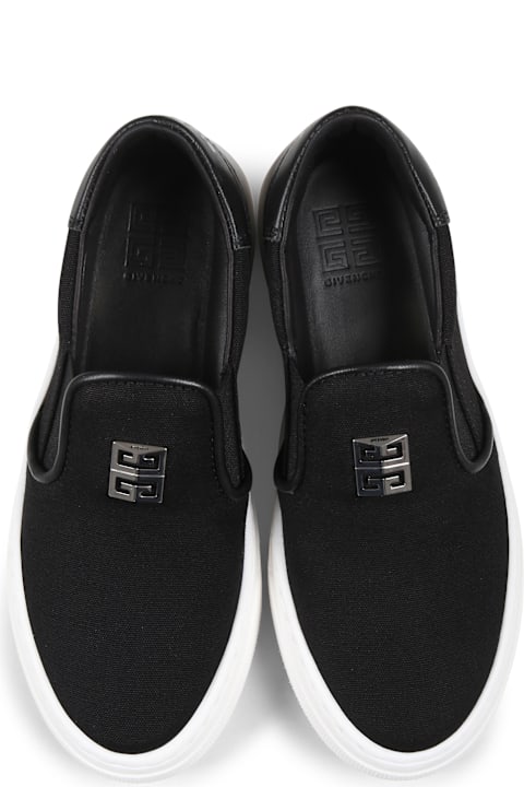 Givenchy Shoes for Boys Givenchy Black Sneakers For Kids With 4g Motif