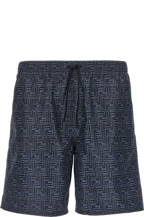 Swimwear Sale for Men Fendi Denim Effect Swimsuit