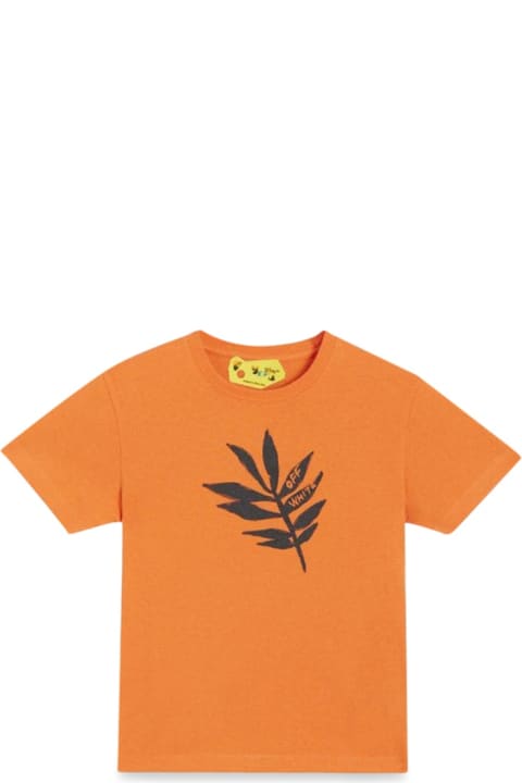Homeware Off-White T-shirt In Jersey Di Cotone Stampato
