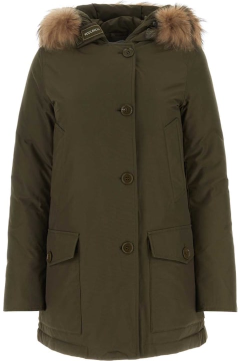 ウィメンズ Woolrichのコート＆ジャケット Woolrich Army Green Nylon Down Jacket