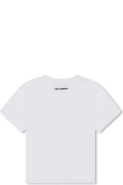 Topwear for Boys Karl Lagerfeld Kids T-shirt Con Stampa