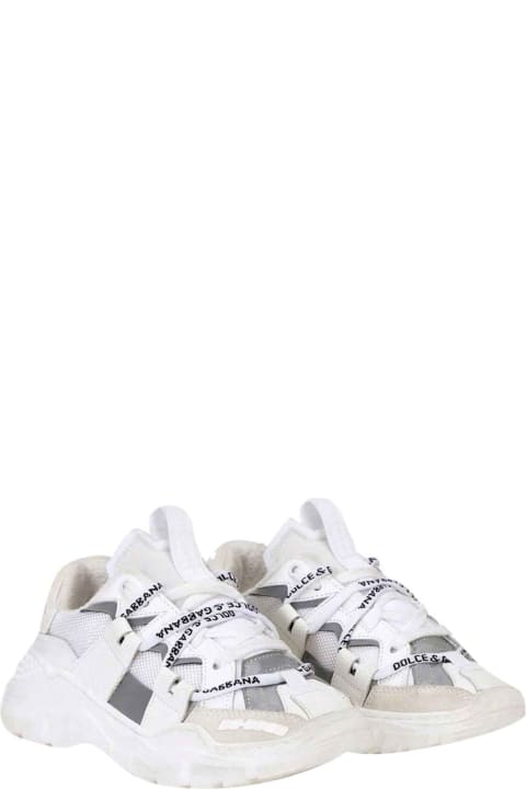 ボーイズのセール Dolce & Gabbana Unisex White Sneakers.