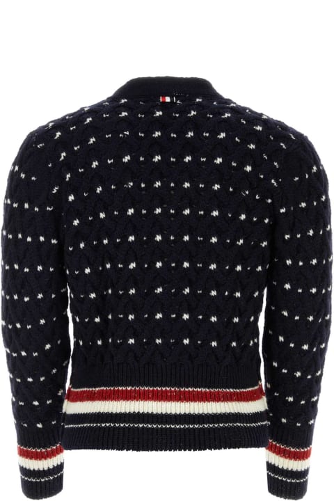 Thom Browne Sweaters for Women Thom Browne Midnight Blue Wool Blend Cardigan