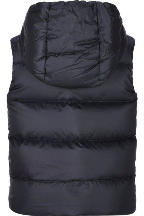 Topwear for Baby Girls Moncler Logo Patch Hooded Vest