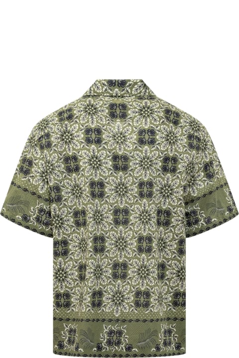 Shirts for Men Etro Bowling Shirt With Floral Foliage Print