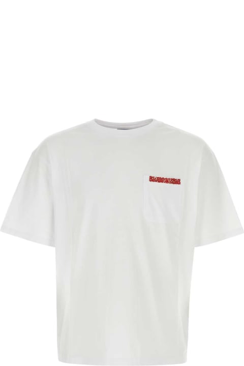 インテリア Bluemarble White Cotton T-shirt