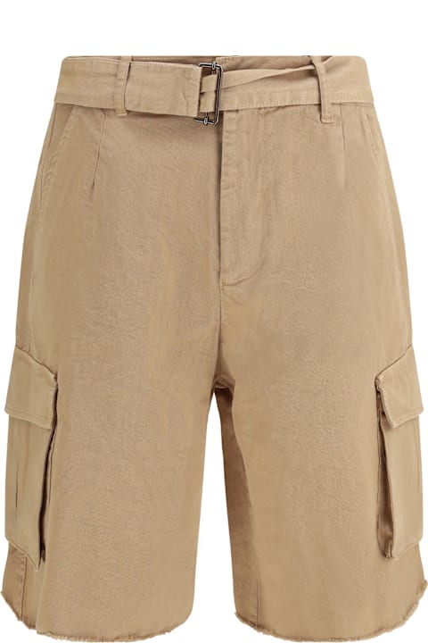 Laneus for Women Laneus Belted Button Cargo Shorts