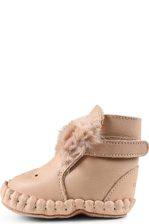 Homeware Donsje Beige Ankle Boots For Babykids With Rabbit