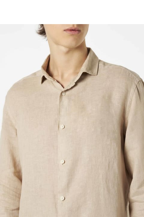 أدوات منزلية MC2 Saint Barth Man Beige Linen Pamplona Shirt