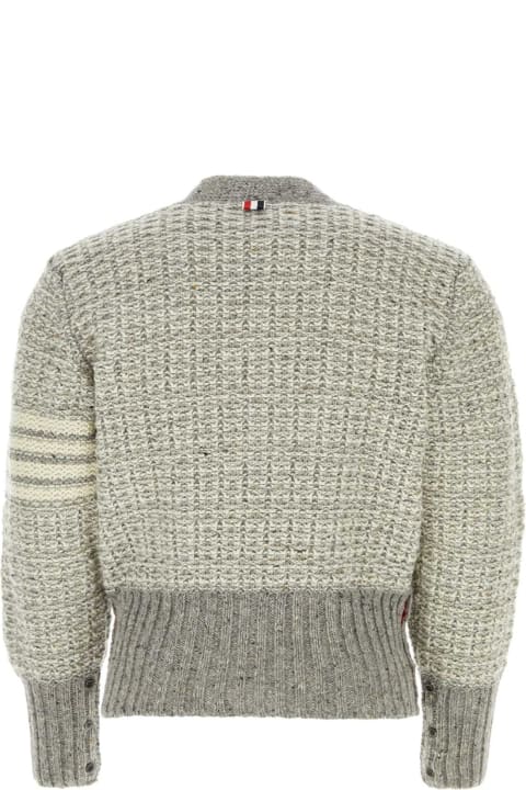 Sweaters for Men Thom Browne Two-tone Wool Blend Cardigan