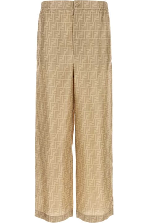 Pants for Men Fendi Printed Silk Pyjama Pant