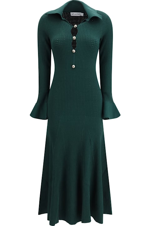 Homeware self-portrait Keyhole Knit Midi Dress