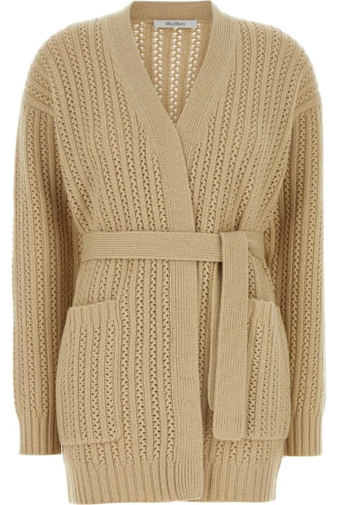 Max Mara for Women Max Mara Beige Wool Blend Balzac Cardigan