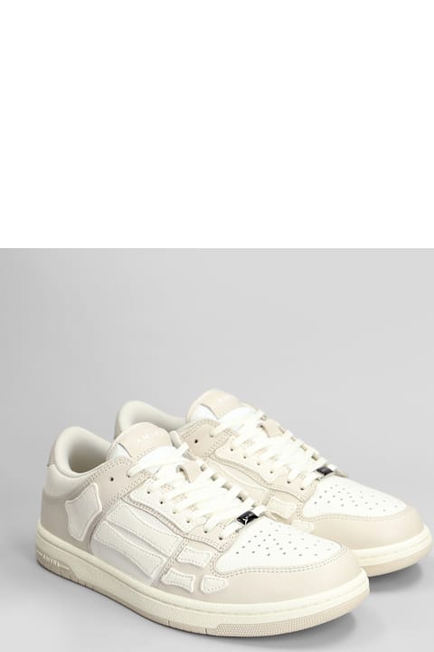 AMIRI for Men AMIRI Skel Top Low Sneakers In Beige Leather