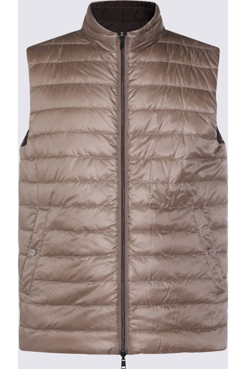 Homeware Herno Beige And Brown Reversible Down Jacket