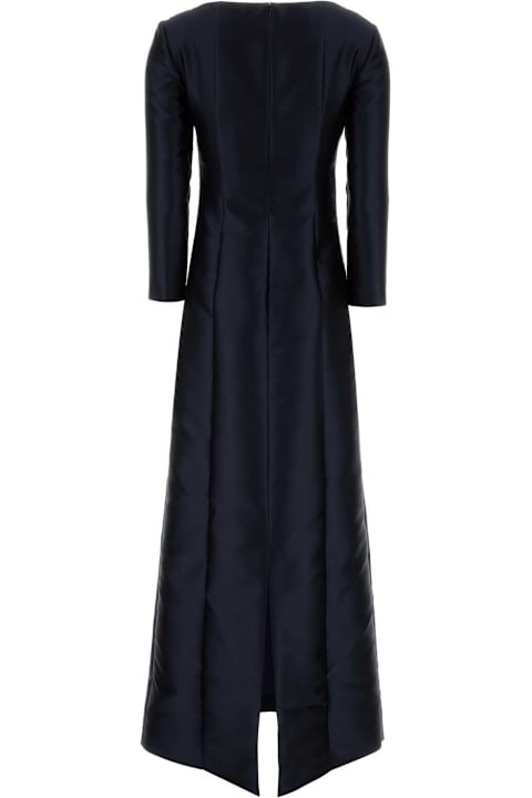 Homeware Alberta Ferretti Dark Blue Georgette Long Dress