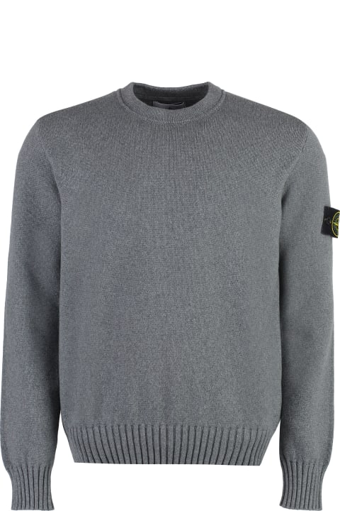 Stone Island Sale for Men Stone Island Cotton Blend Crew-neck Sweater