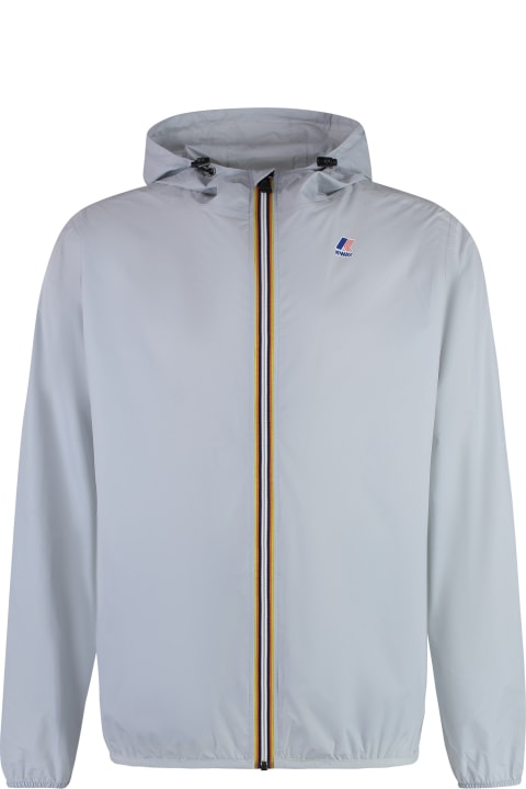 Clothing for Men K-Way Le Vrai 3.0 Claude Hooded Nylon Jacket Raincoat