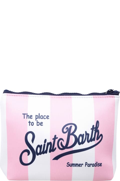 Bags for Men MC2 Saint Barth Pink Clutch Bag For Girl With Logo