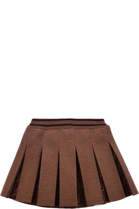 Pleated Skirt With Logo