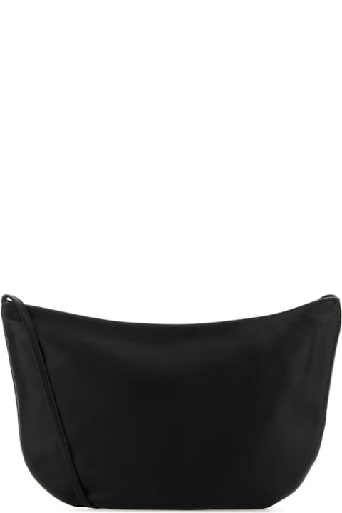 The Row for Kids The Row Black Leather Izzy Crossbody Bag
