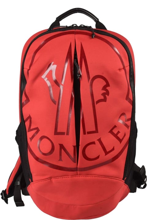 Logo Print Zipped Backpack