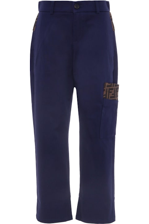 Homeware Fendi Blue Pants With Ff Details For Boy