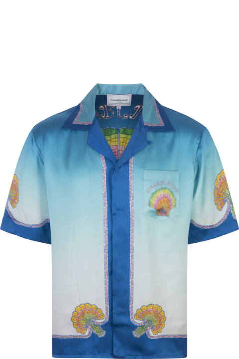 Shirts for Men Casablanca Coquillage Coloré Silk Shirt