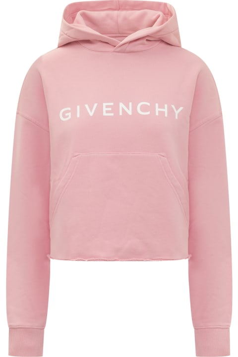Fleeces & Tracksuits for Women Givenchy Cropped Logo Hoodie