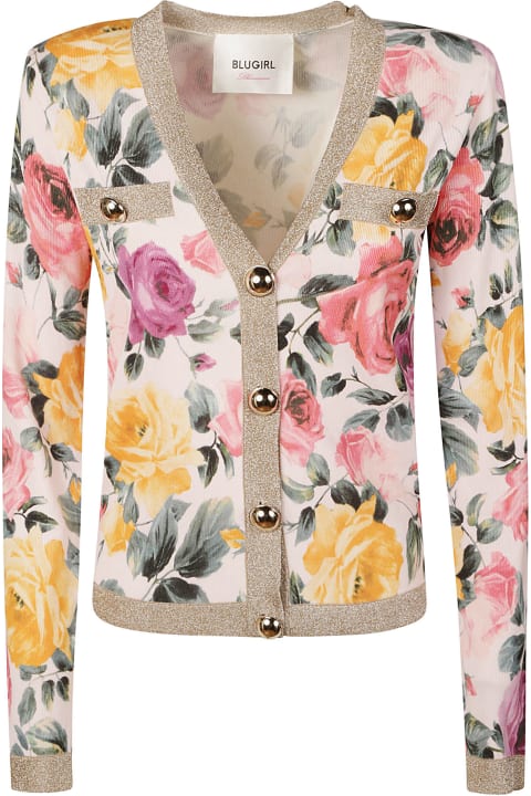 Fashion for Women Blugirl Floral Print Embellished Cardigan
