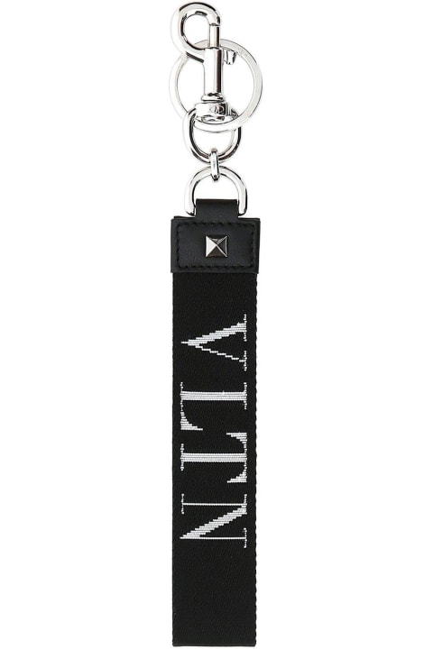 Valentino Garavani Accessories for Men Valentino Garavani Garavani Rockstud Logo Detailed Keyring