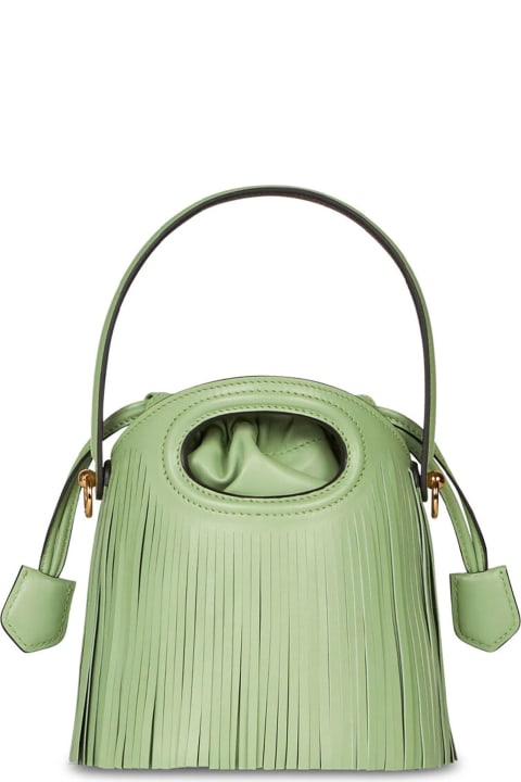 Fashion for Women Etro Green Saturno Mini Bag With Fringes